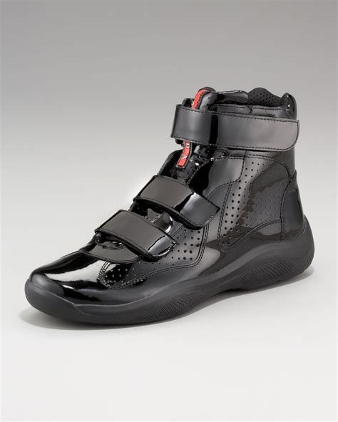 new prada tennis shoes|high top Prada sneakers.